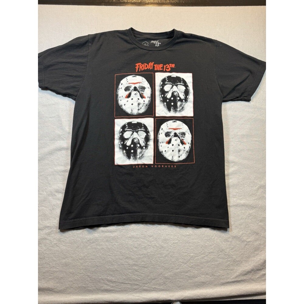 Friday the 13th Jason Voorhees Black Graphic T-Shirt L - Movies